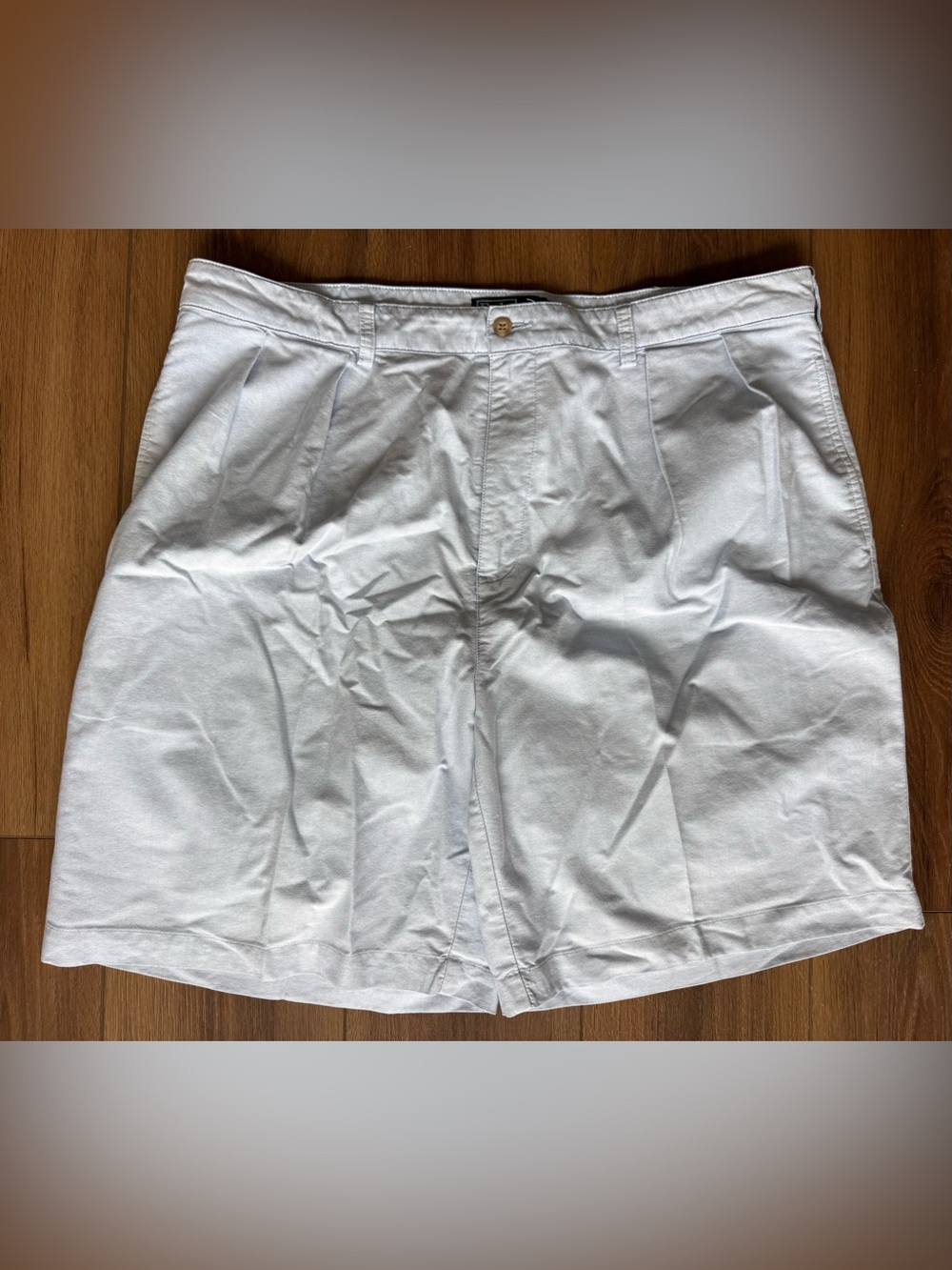 Polo Ralph Lauren Tyler Shorts Mens 40 Blue Double Pleated Cotton Preppy Vintage